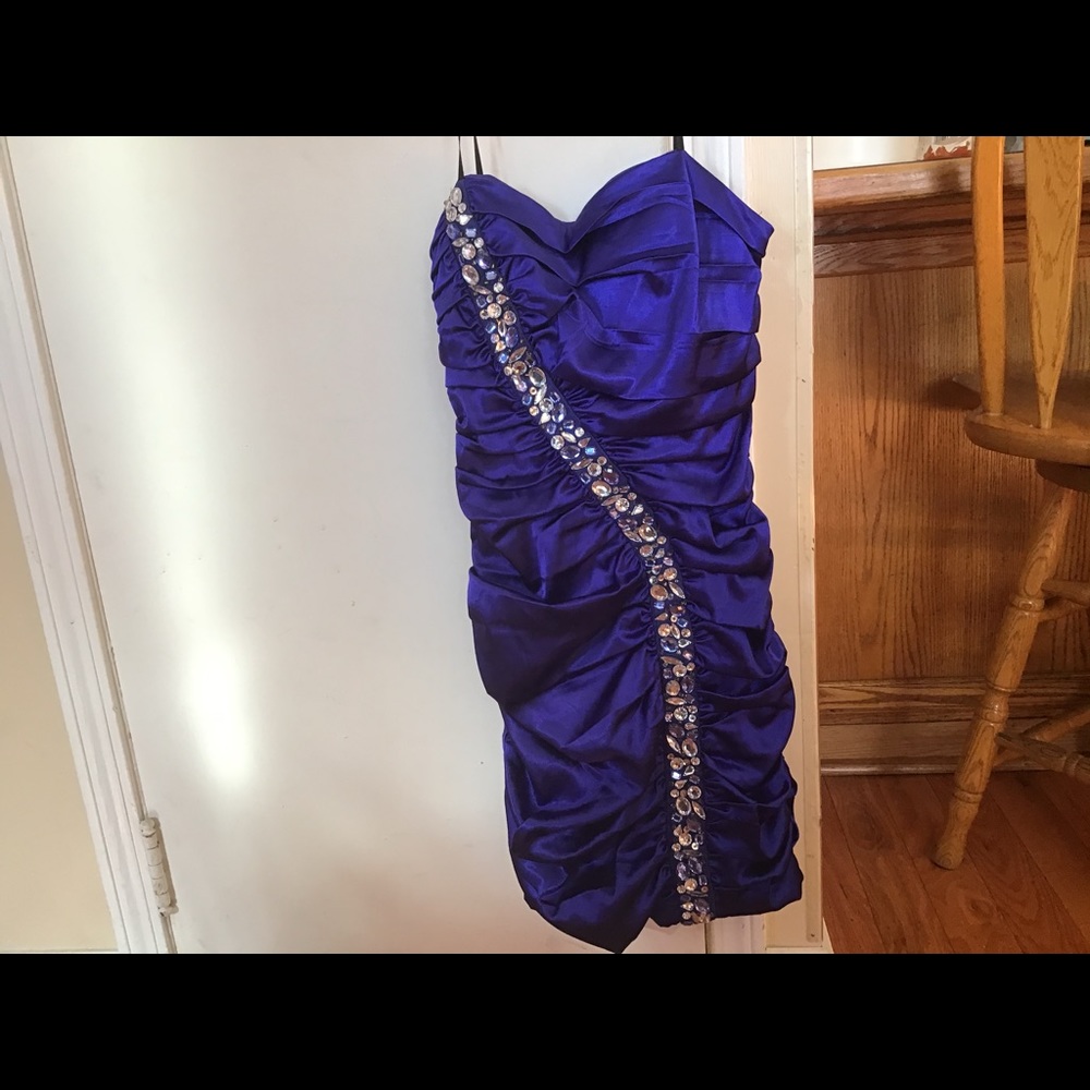 Purple tight dress